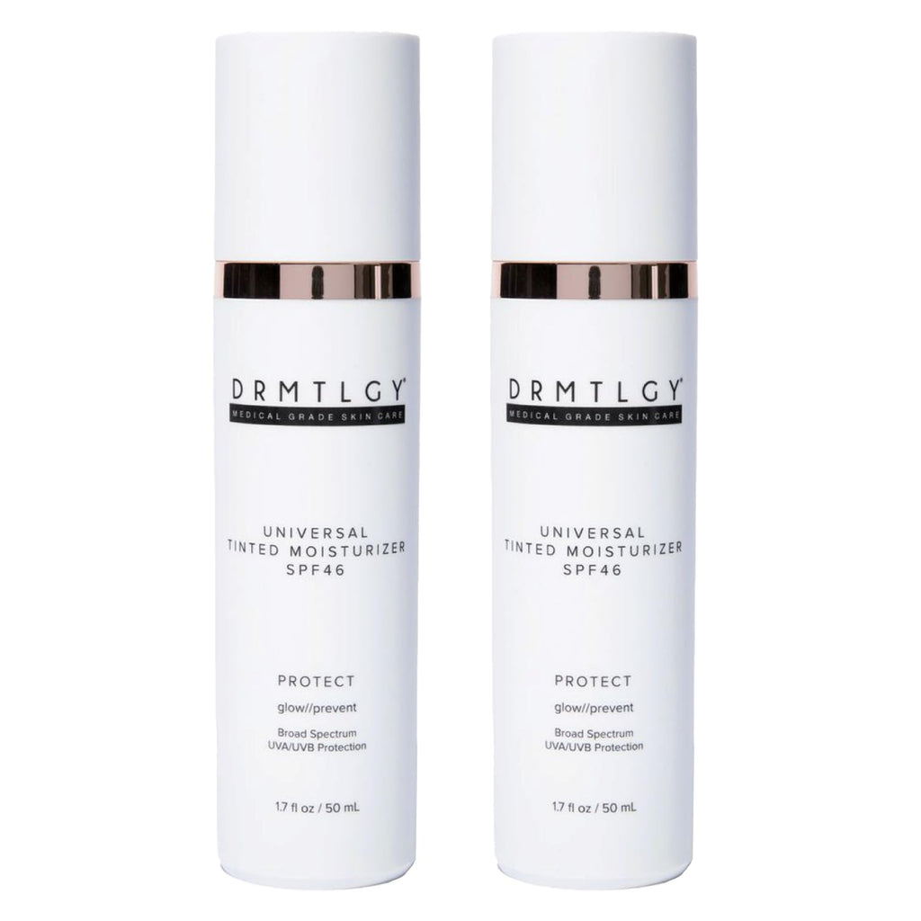 DRMTLGY Universal Tinted Moisturizer SPF 46 – Hydrating Dewy Tinted Sunscreen for Face with Zinc Oxide & Octinoxate – Niacinamide & Hyaluronic Acid – Broad Spectrum Lightweight Daily SPF, 1.7 oz