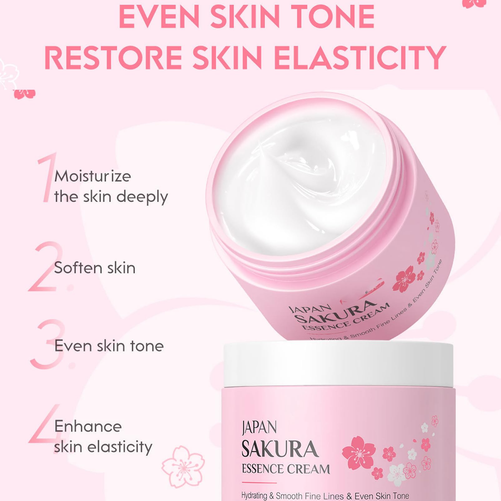 Skin Care Set Sakura Women Beauty Gift Sets Korean Skin Care Kit- Cleanser,Serum,Face Cream,Toner,Eye Cream,Mud Mask-Skin Care Routine Kit (One Size, Cherry Blossom-StyleA-Bae Moisturizing)