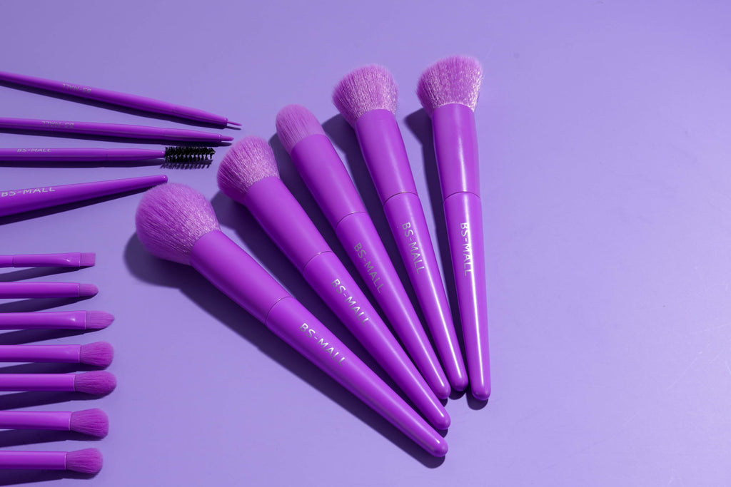 BS-MALL Makeup Brush Set 18 Pcs Premium Synthetic Foundation Powder Concealers Eye shadows Blush Makeup Brushes with black case