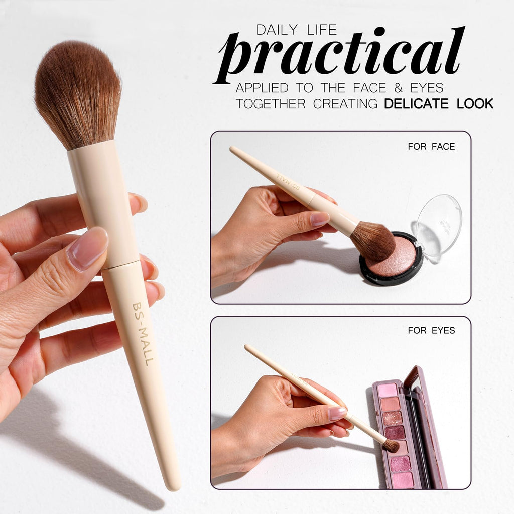 BS-MALL Makeup Brush Set 18 Pcs Premium Synthetic Foundation Powder Concealers Eye shadows Blush Makeup Brushes with black case