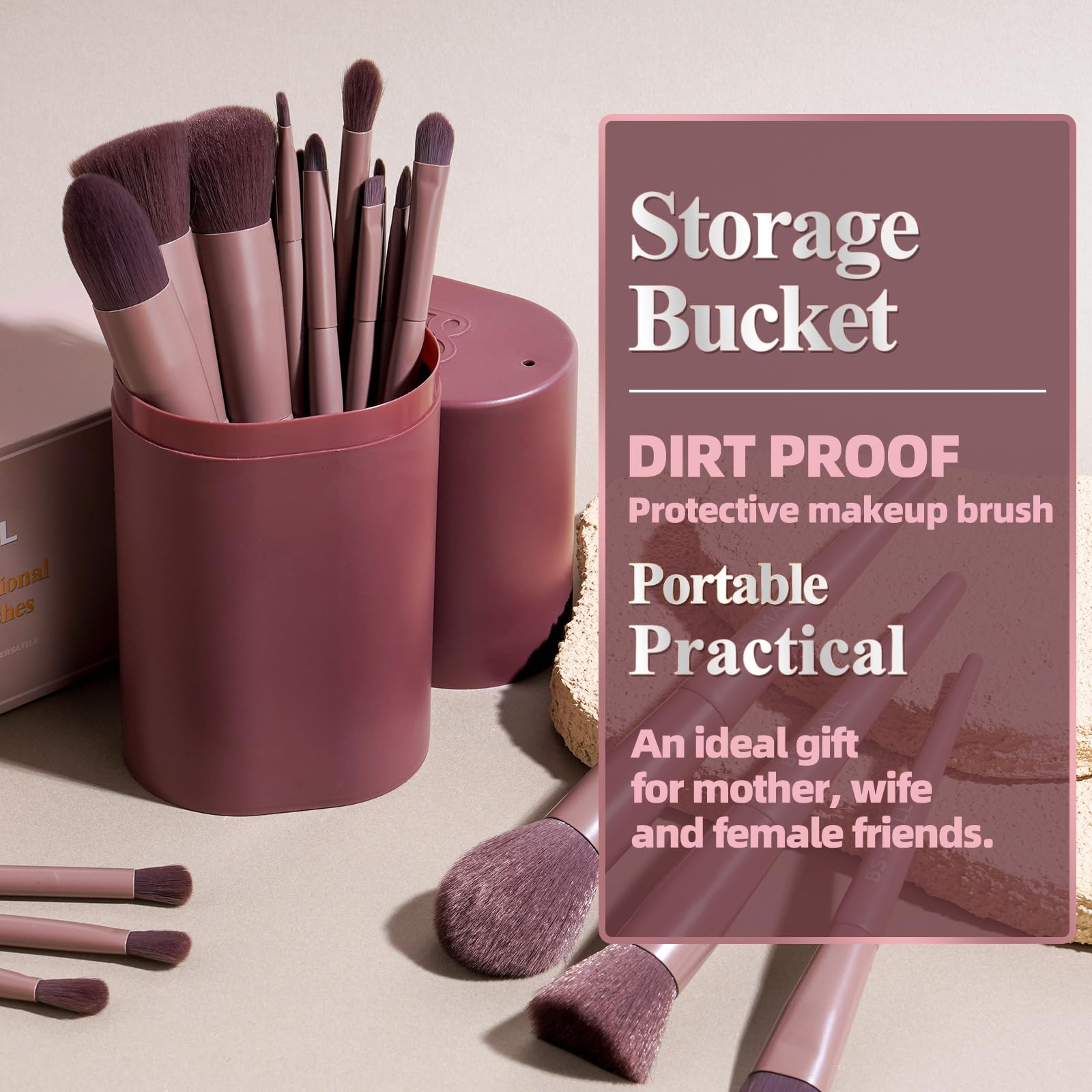 BS-MALL Makeup Brush Set 18 Pcs Premium Synthetic Foundation Powder Concealers Eye shadows Blush Makeup Brushes with black case