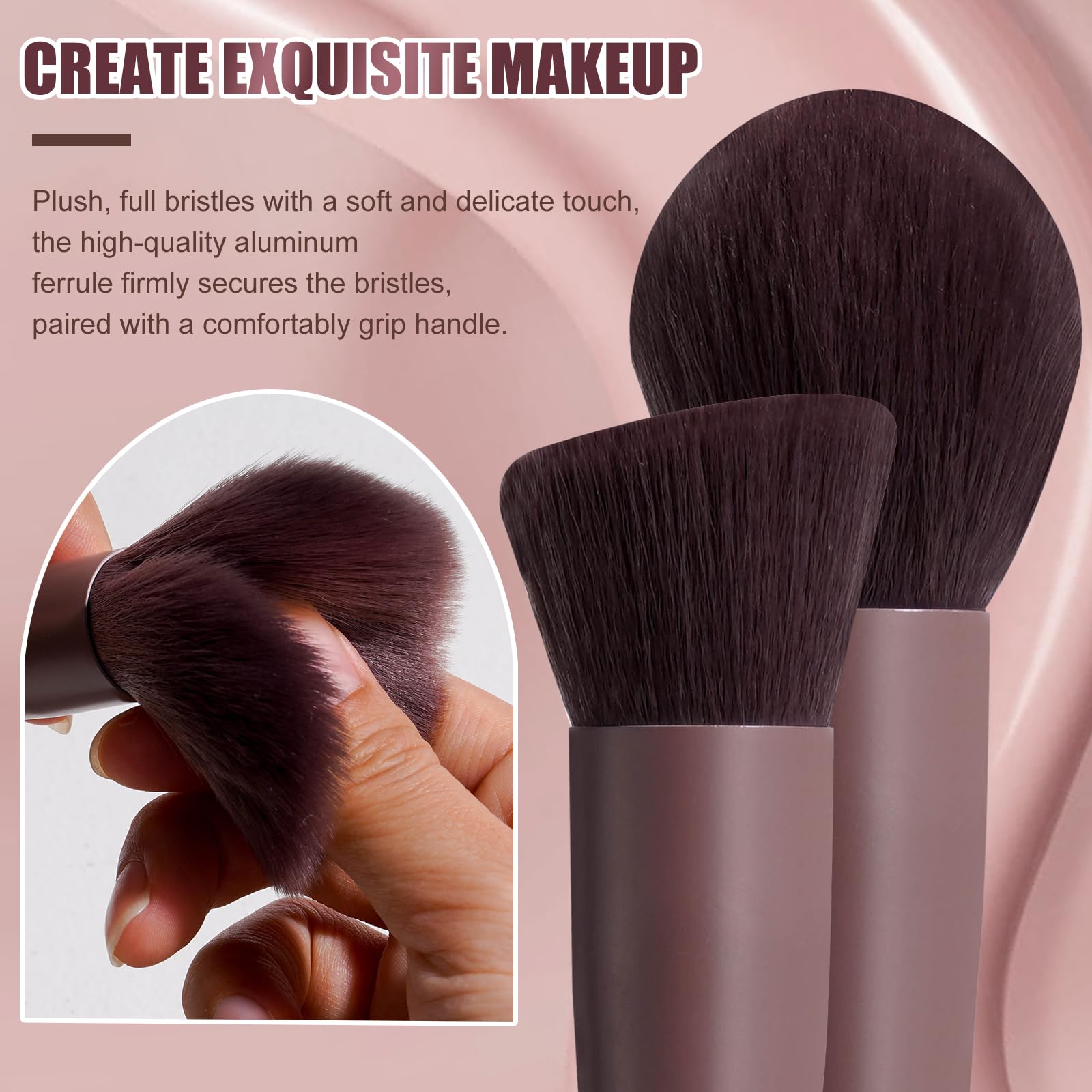 BS-MALL Makeup Brush Set 18 Pcs Premium Synthetic Foundation Powder Concealers Eye shadows Blush Makeup Brushes with black case