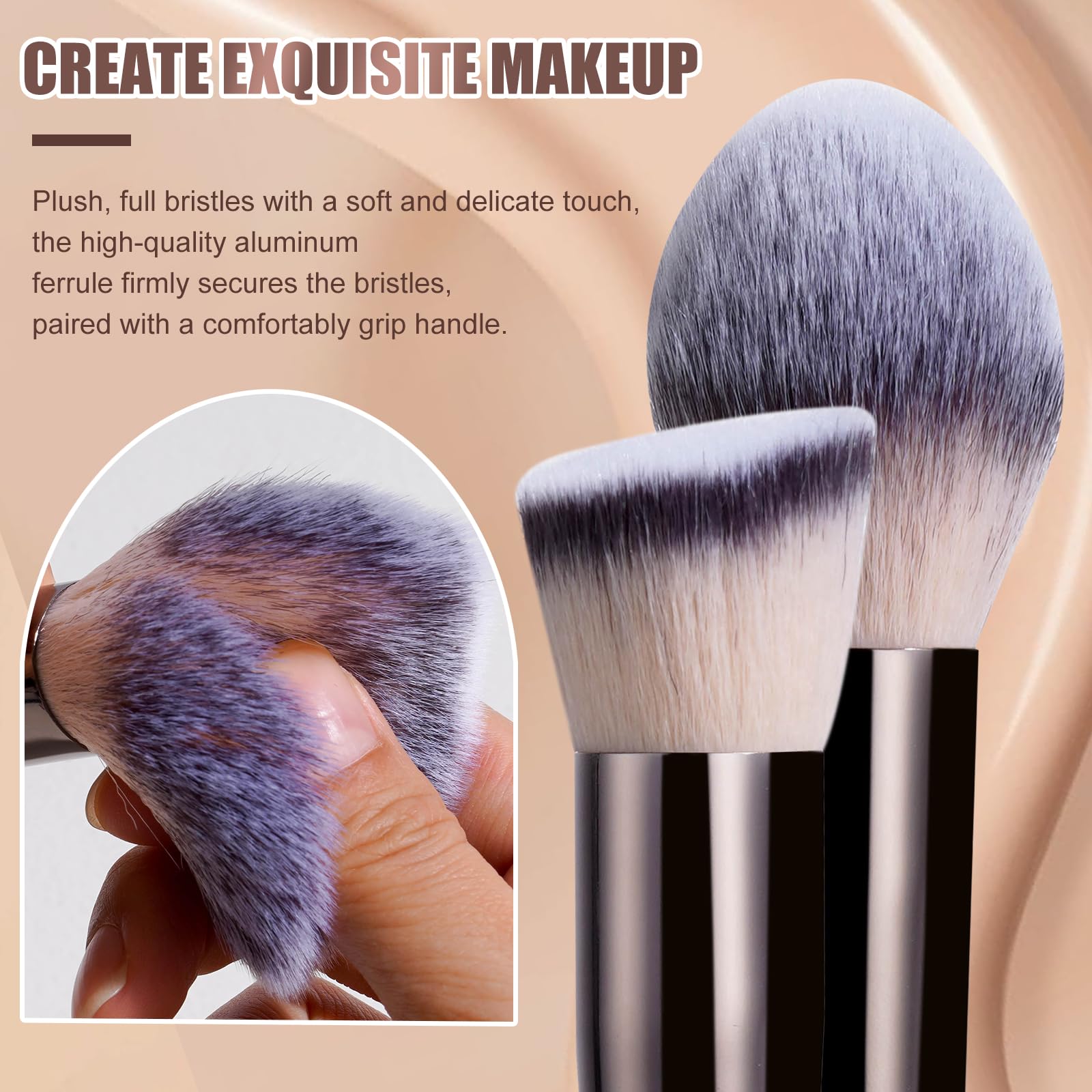 BS-MALL Makeup Brush Set 18 Pcs Premium Synthetic Foundation Powder Concealers Eye shadows Blush Makeup Brushes with black case