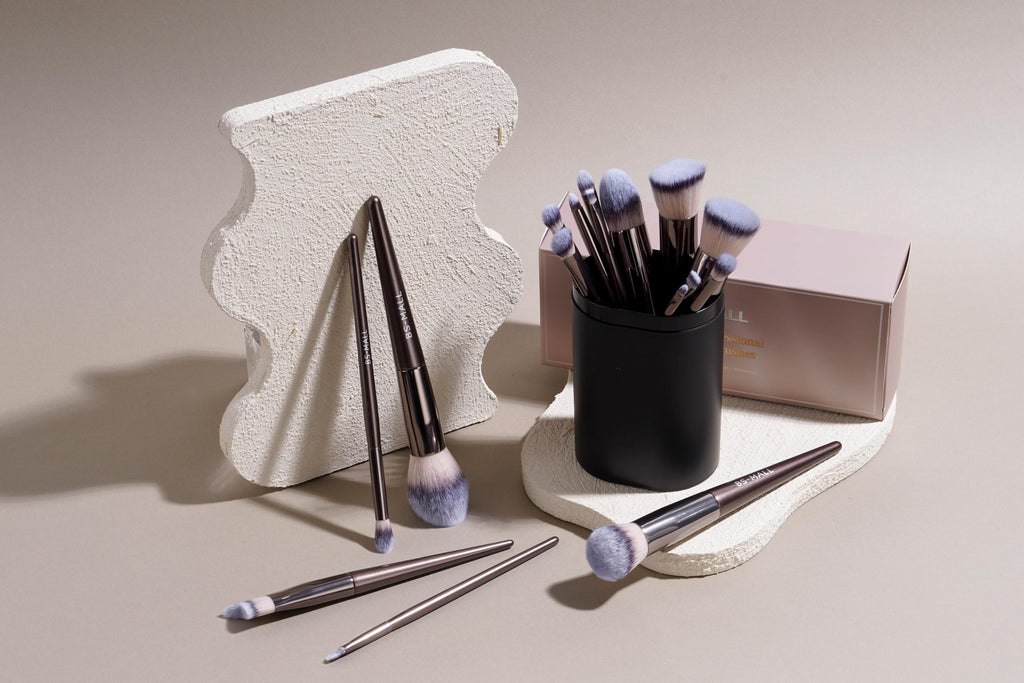 BS-MALL Makeup Brush Set 18 Pcs Premium Synthetic Foundation Powder Concealers Eye shadows Blush Makeup Brushes with black case