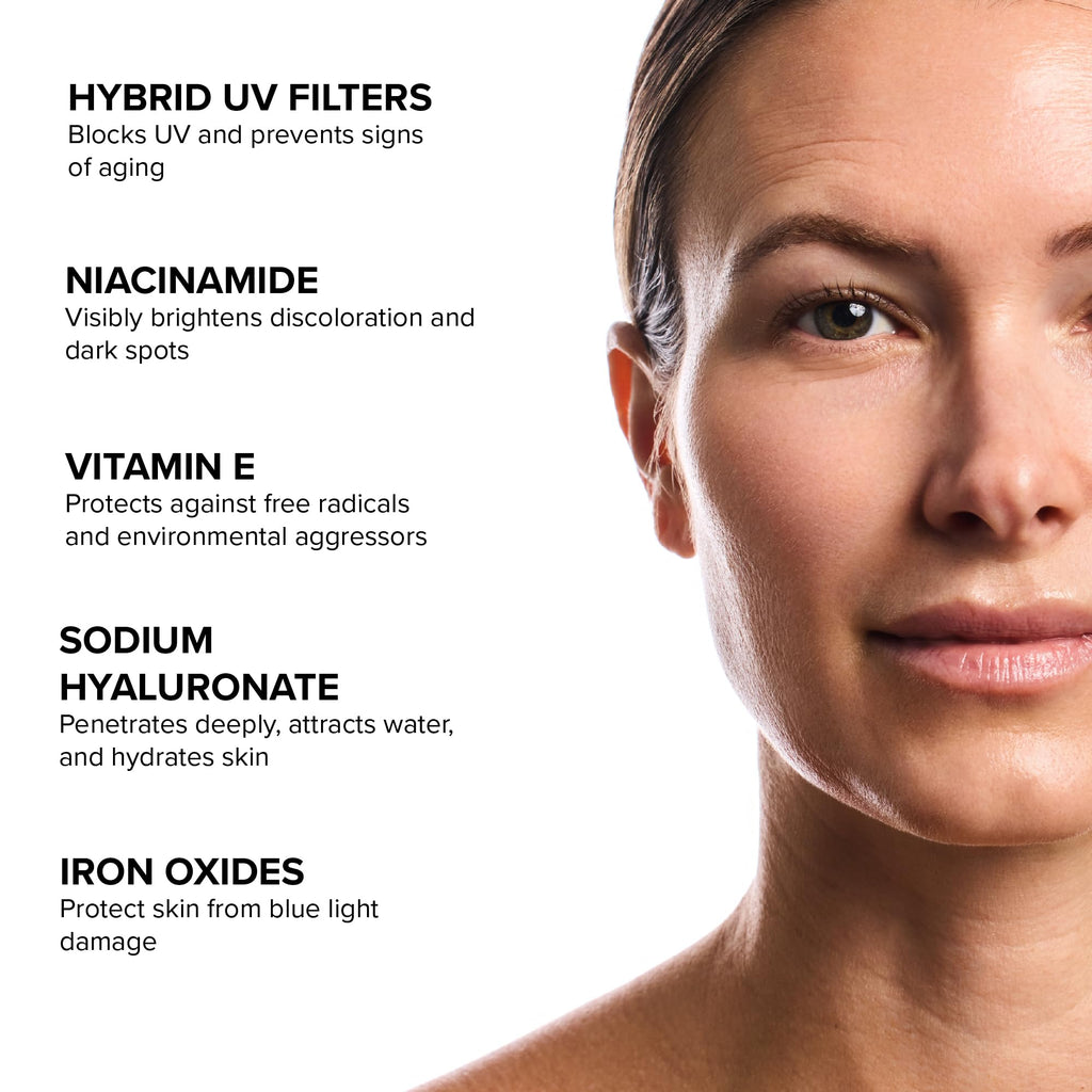 DRMTLGY Universal Tinted Moisturizer SPF 46 – Hydrating Dewy Tinted Sunscreen for Face with Zinc Oxide & Octinoxate – Niacinamide & Hyaluronic Acid – Broad Spectrum Lightweight Daily SPF, 1.7 oz