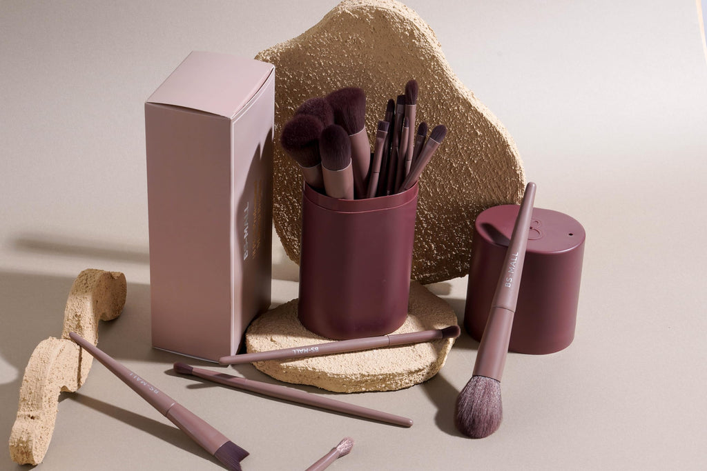 BS-MALL Makeup Brush Set 18 Pcs Premium Synthetic Foundation Powder Concealers Eye shadows Blush Makeup Brushes with black case