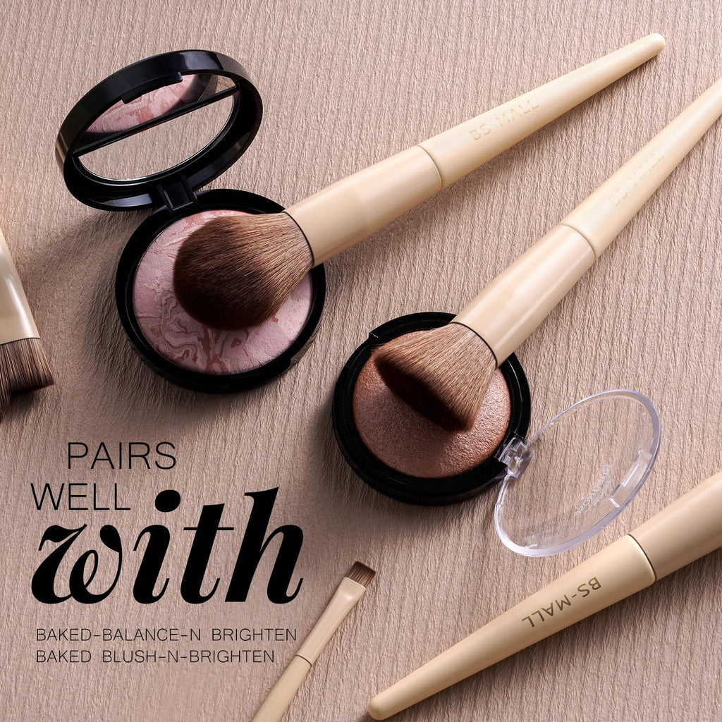 BS-MALL Makeup Brush Set 18 Pcs Premium Synthetic Foundation Powder Concealers Eye shadows Blush Makeup Brushes with black case