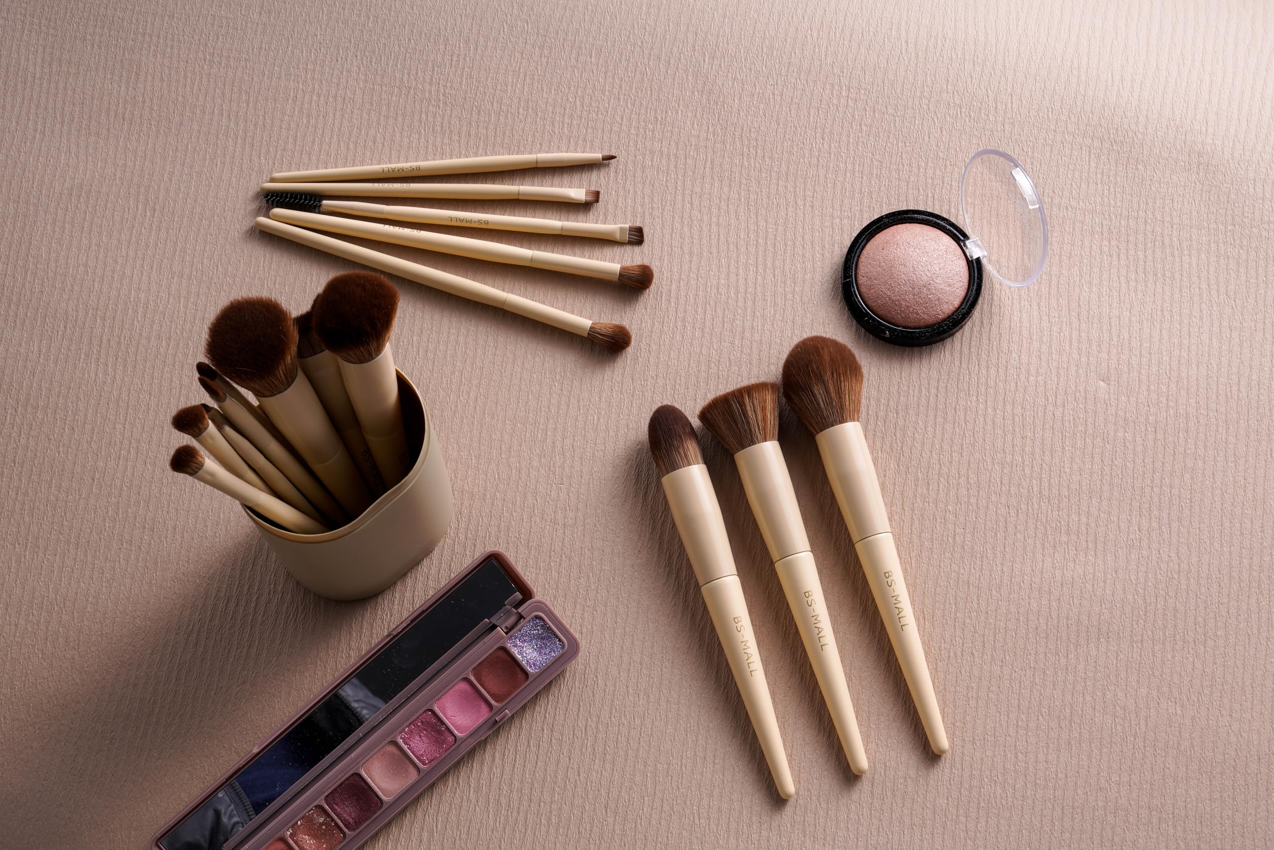 BS-MALL Makeup Brush Set 18 Pcs Premium Synthetic Foundation Powder Concealers Eye shadows Blush Makeup Brushes with black case