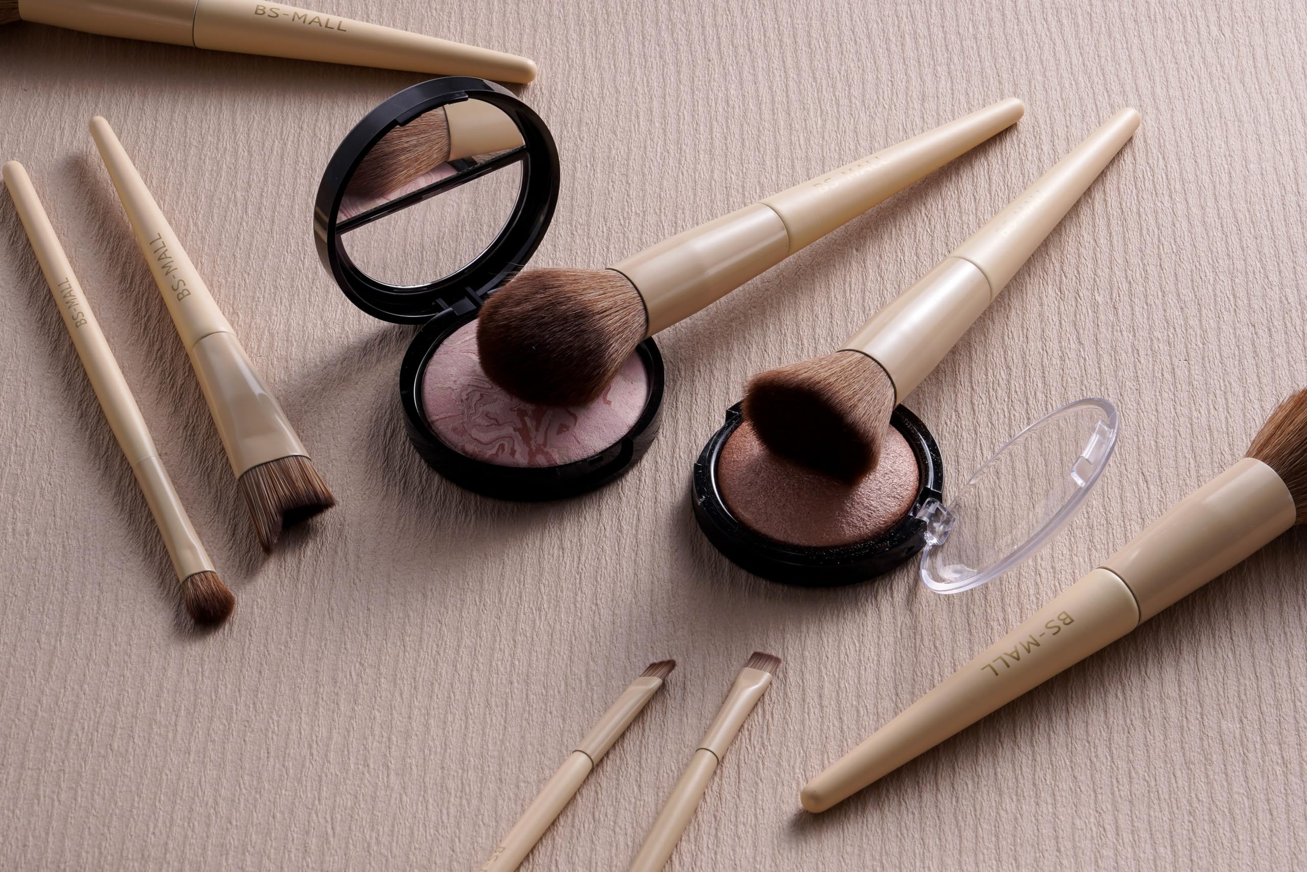 BS-MALL Makeup Brush Set 18 Pcs Premium Synthetic Foundation Powder Concealers Eye shadows Blush Makeup Brushes with black case