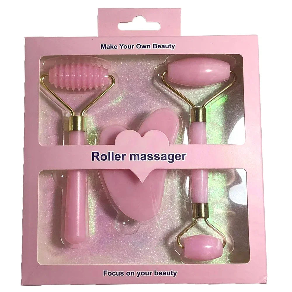 3pcs Set Resin Roller Massager for Face Body Gua Sha