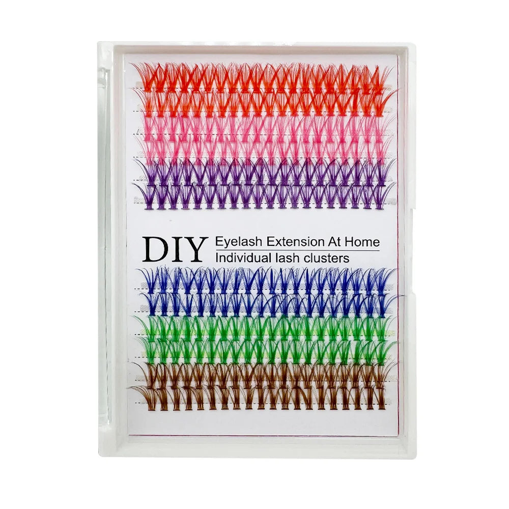 Brown Mix Colored Individual Lashes Colored Cluster False Lashes supplies for eyelash extensions makeup products