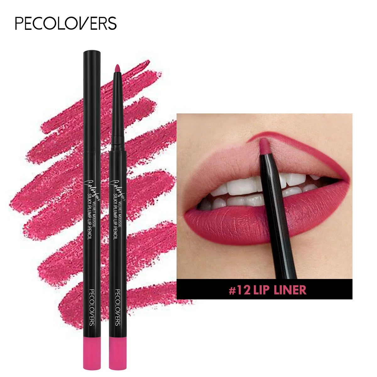 Waterproof Matte Lipliner Pencil Red Tint Long Lasting Makeup