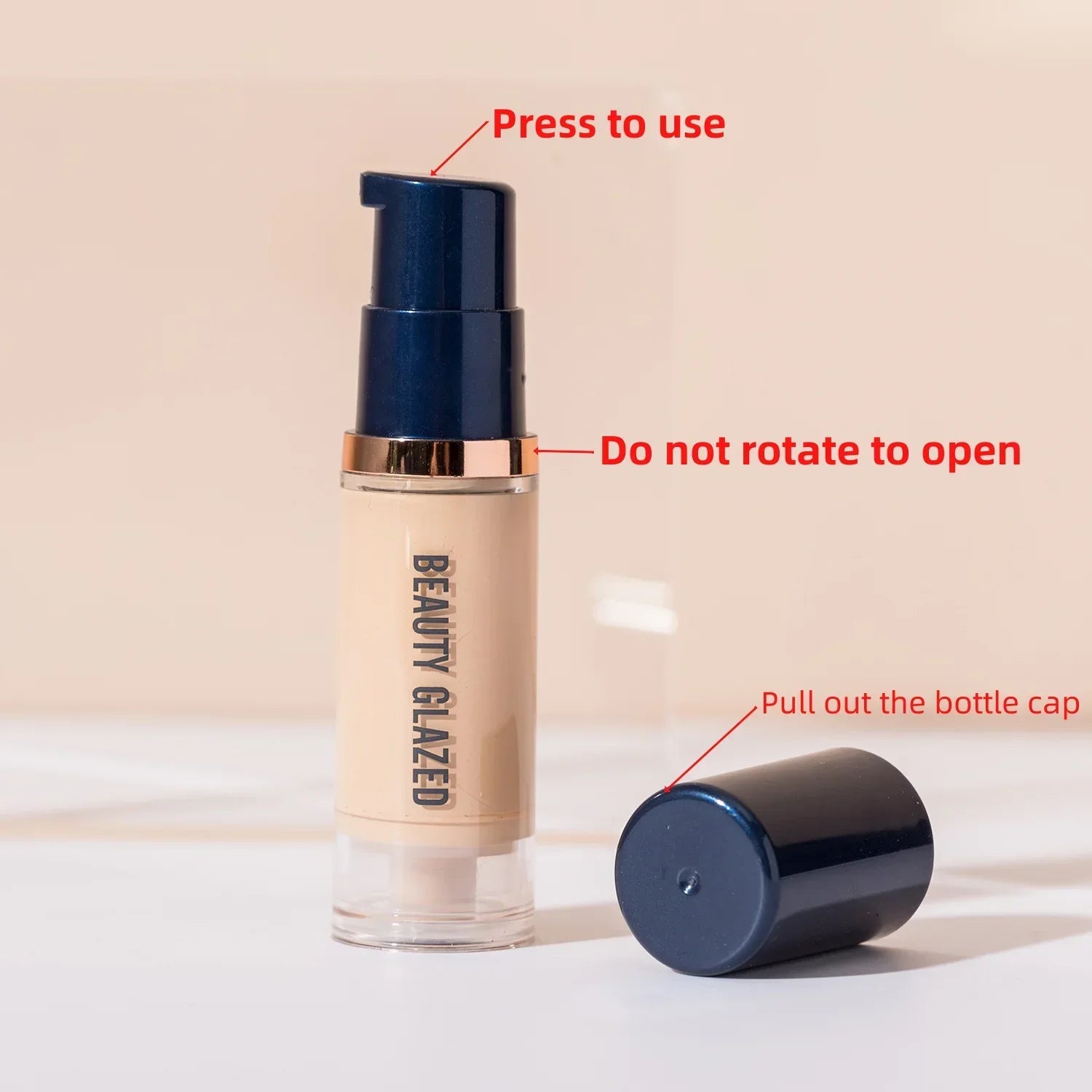 Beauty Glazed 3-Piece Makeup Set – Matte Liquid Foundation, Primer & Puff