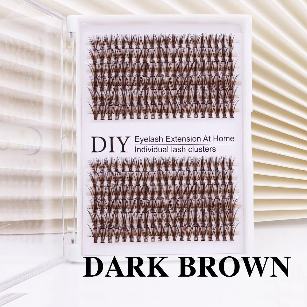 Brown Mix Colored Individual Lashes Colored Cluster False Lashes supplies for eyelash extensions makeup products