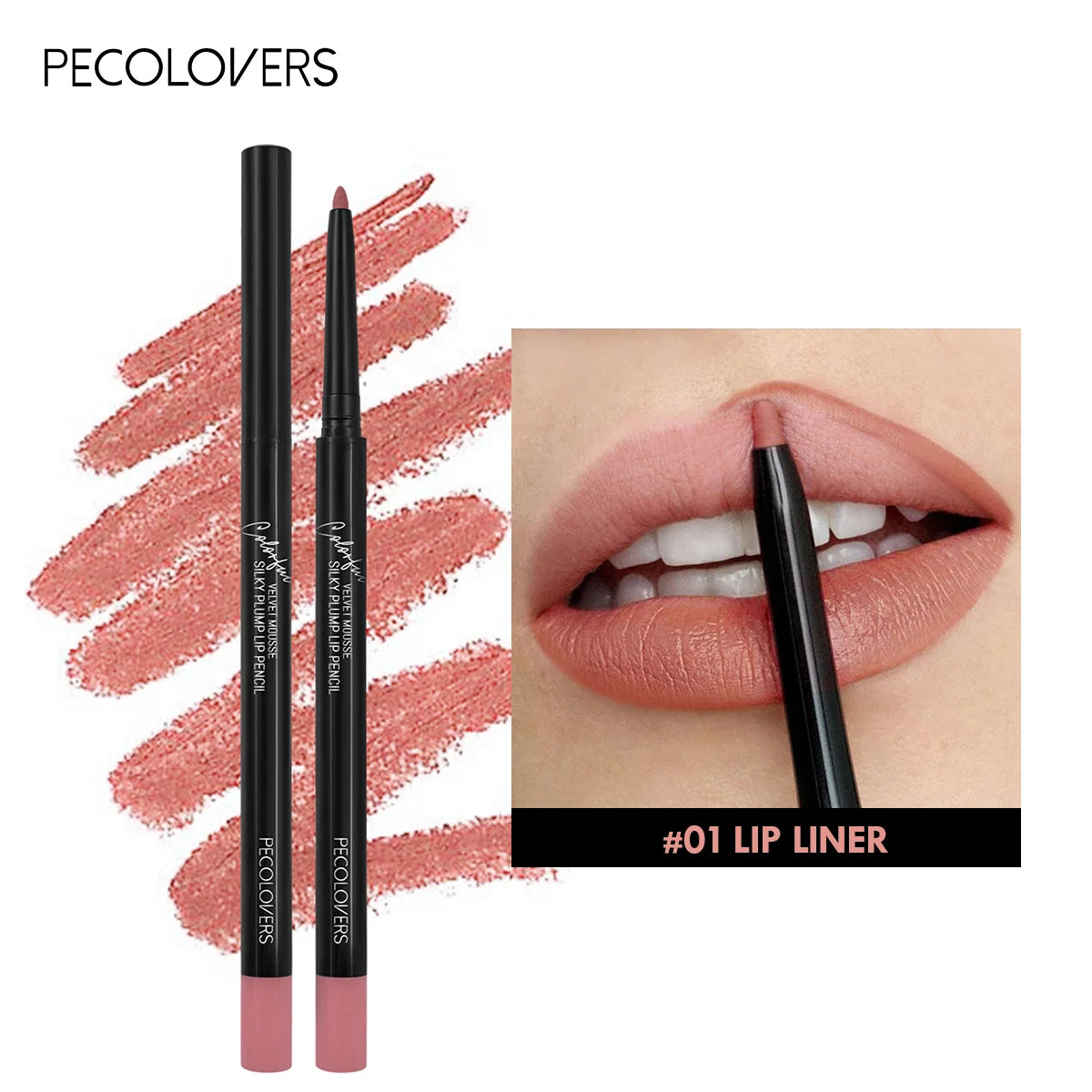 Waterproof Matte Lipliner Pencil Red Tint Long Lasting Makeup