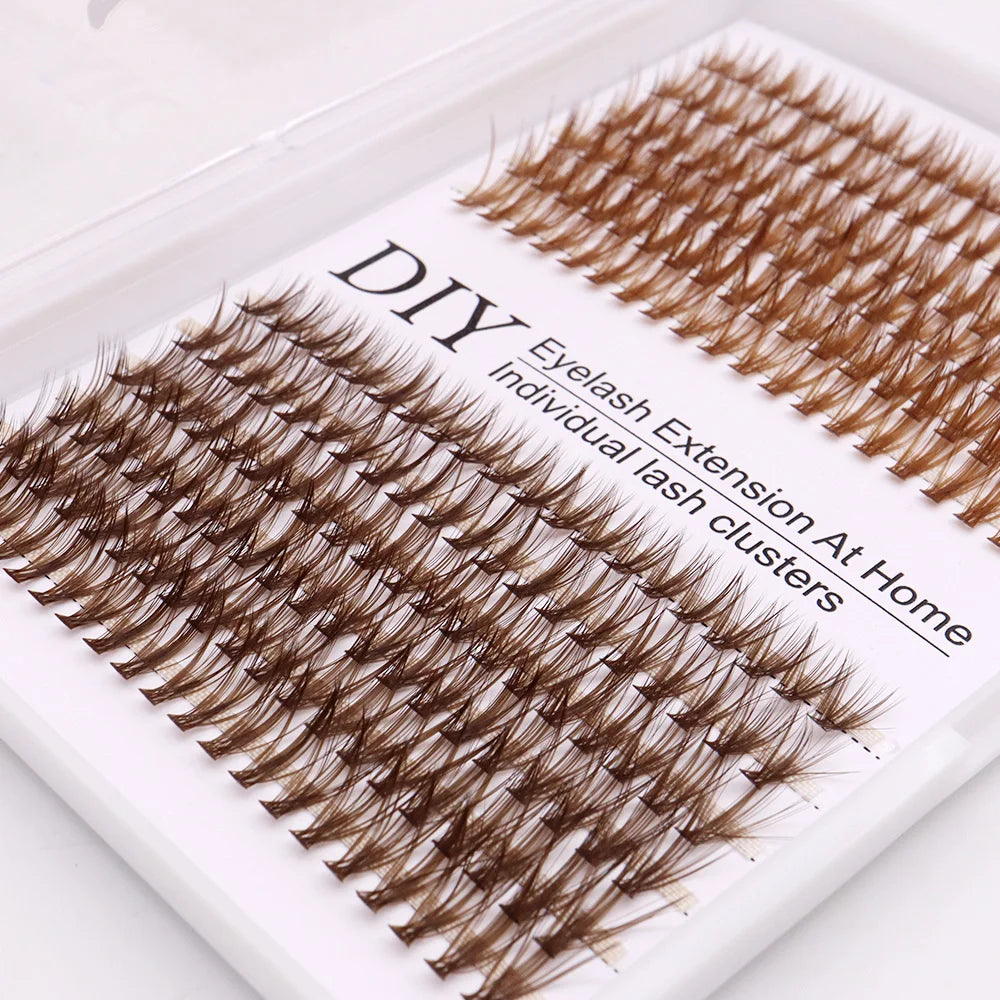 Brown Mix Colored Individual Lashes Colored Cluster False Lashes supplies for eyelash extensions makeup products