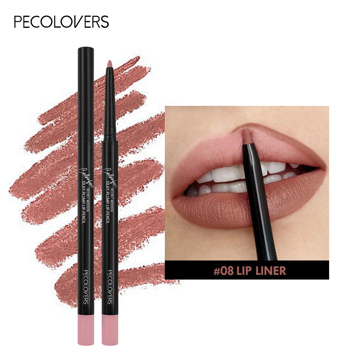 Waterproof Matte Lipliner Pencil Red Tint Long Lasting Makeup
