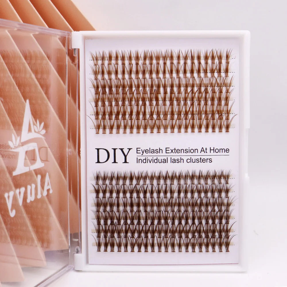 Brown Mix Colored Individual Lashes Colored Cluster False Lashes supplies for eyelash extensions makeup products