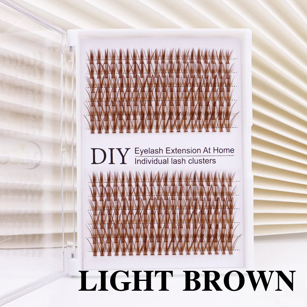 Brown Mix Colored Individual Lashes Colored Cluster False Lashes supplies for eyelash extensions makeup products