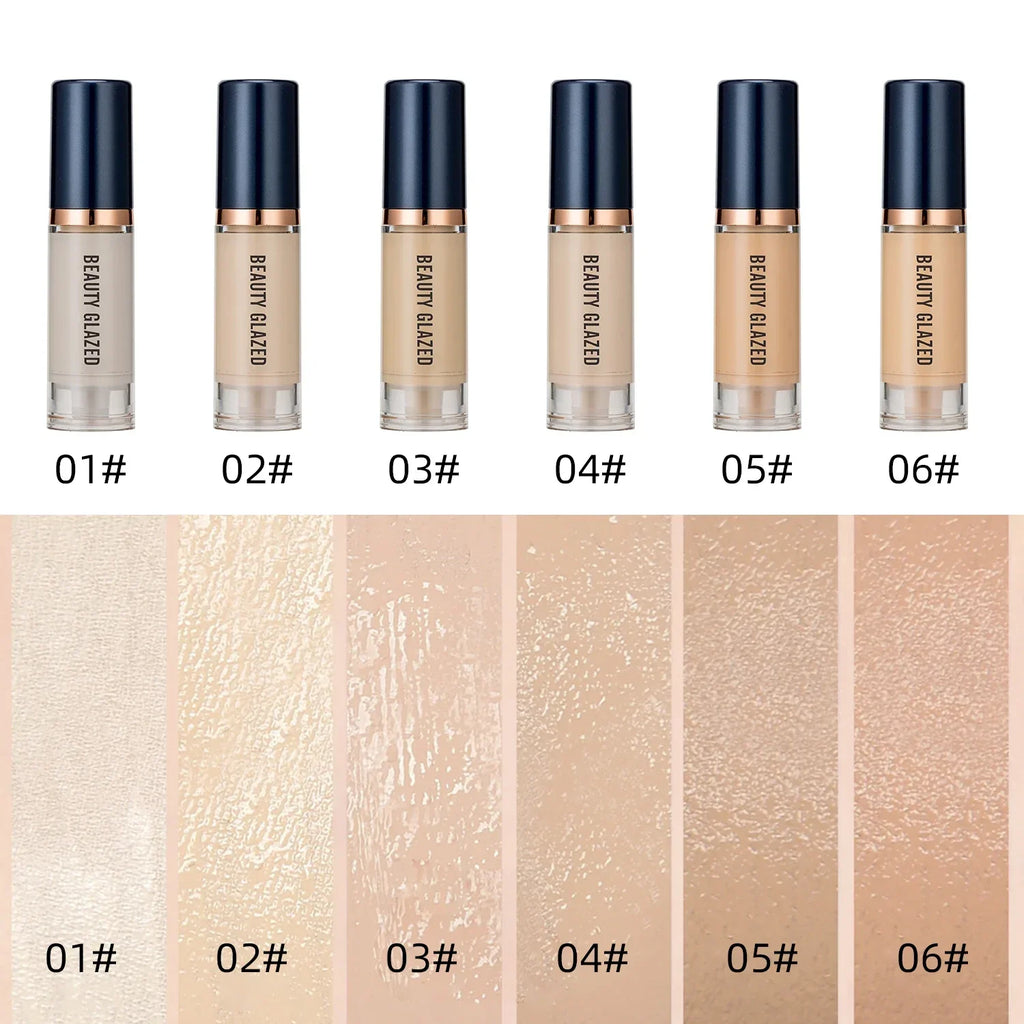 Beauty Glazed 3-Piece Makeup Set – Matte Liquid Foundation, Primer & Puff