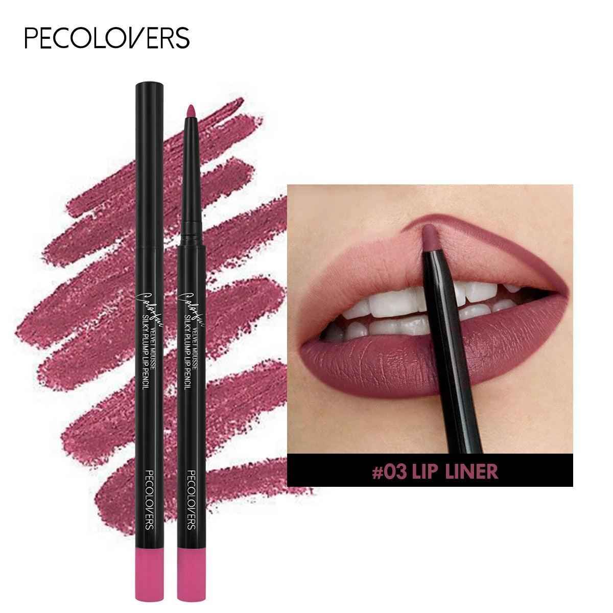 Waterproof Matte Lipliner Pencil Red Tint Long Lasting Makeup