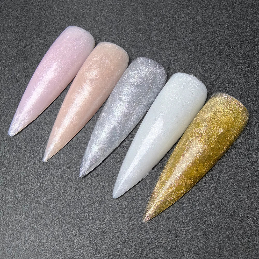 Jillnails Shimmer Nude Gel Nail Builder 100g Glitter Sparkling White Gold Silver Pink Builder
