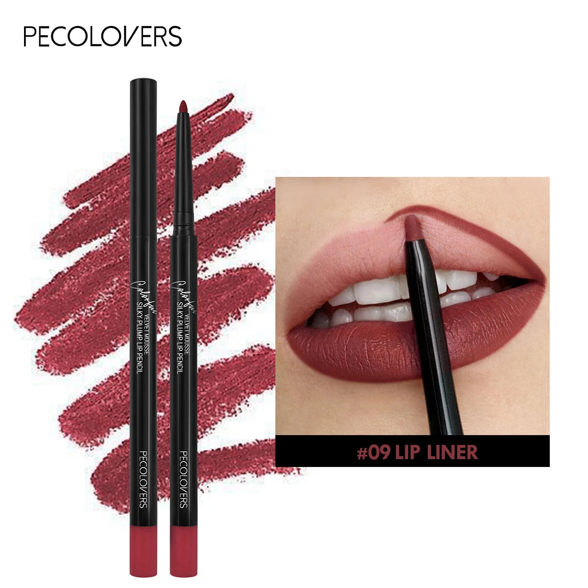 Waterproof Matte Lipliner Pencil Red Tint Long Lasting Makeup