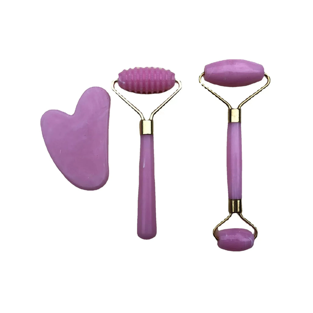 3pcs Set Resin Roller Massager for Face Body Gua Sha